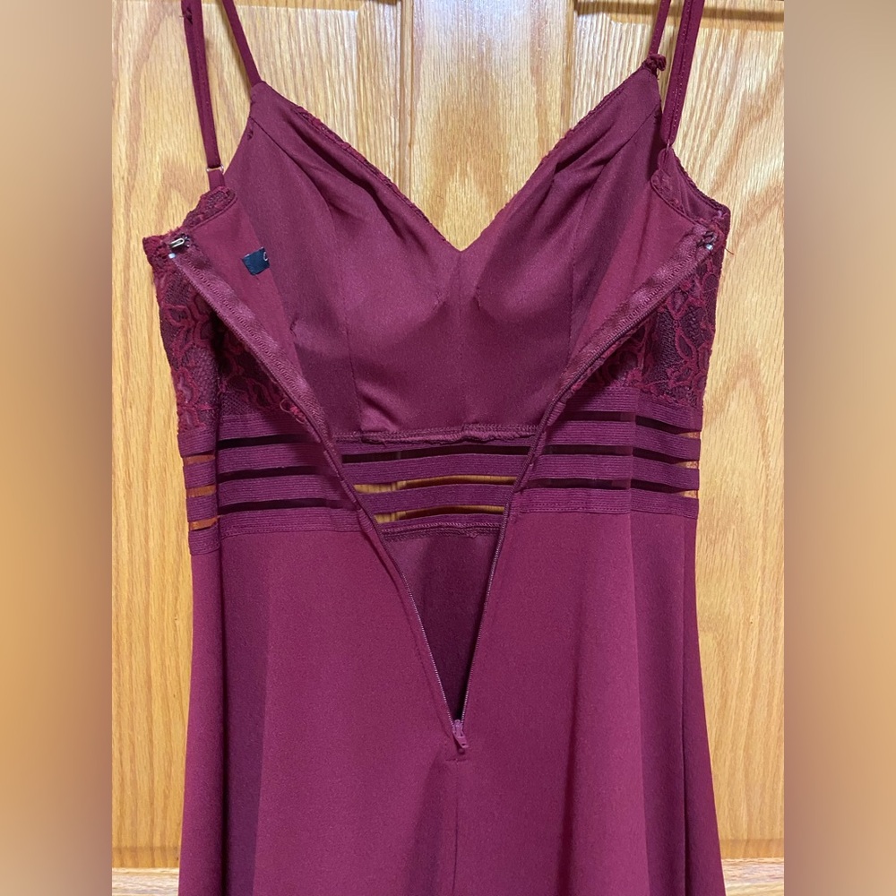 City Triangles Wine Mini Party Dress - Picture 3 of 6